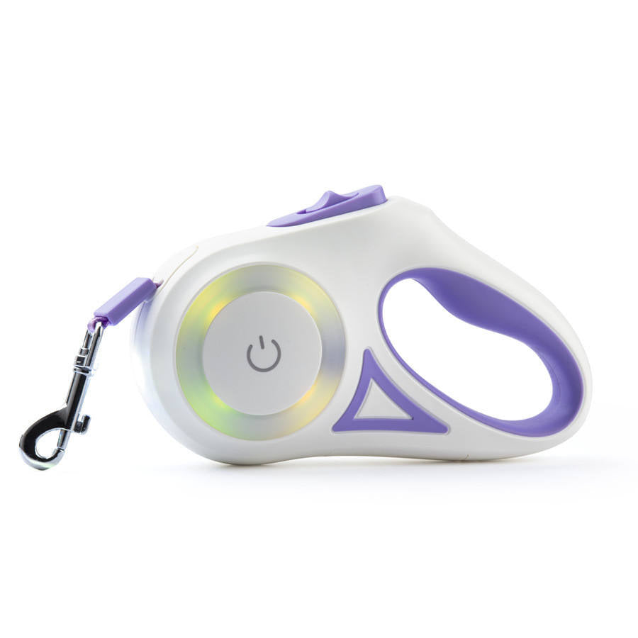 Glow-in-the-Dark Retractable Dog Leash