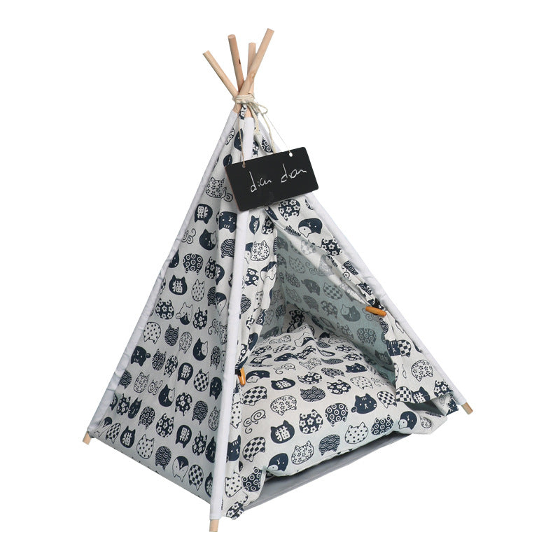 Canvas Pet Tent Bed