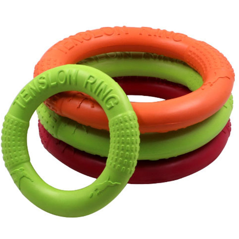 Rubber Flying Disc Dog Toy - Interactive Fetch