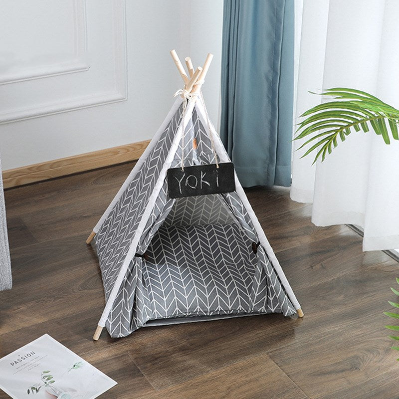 Canvas Pet Tent Bed