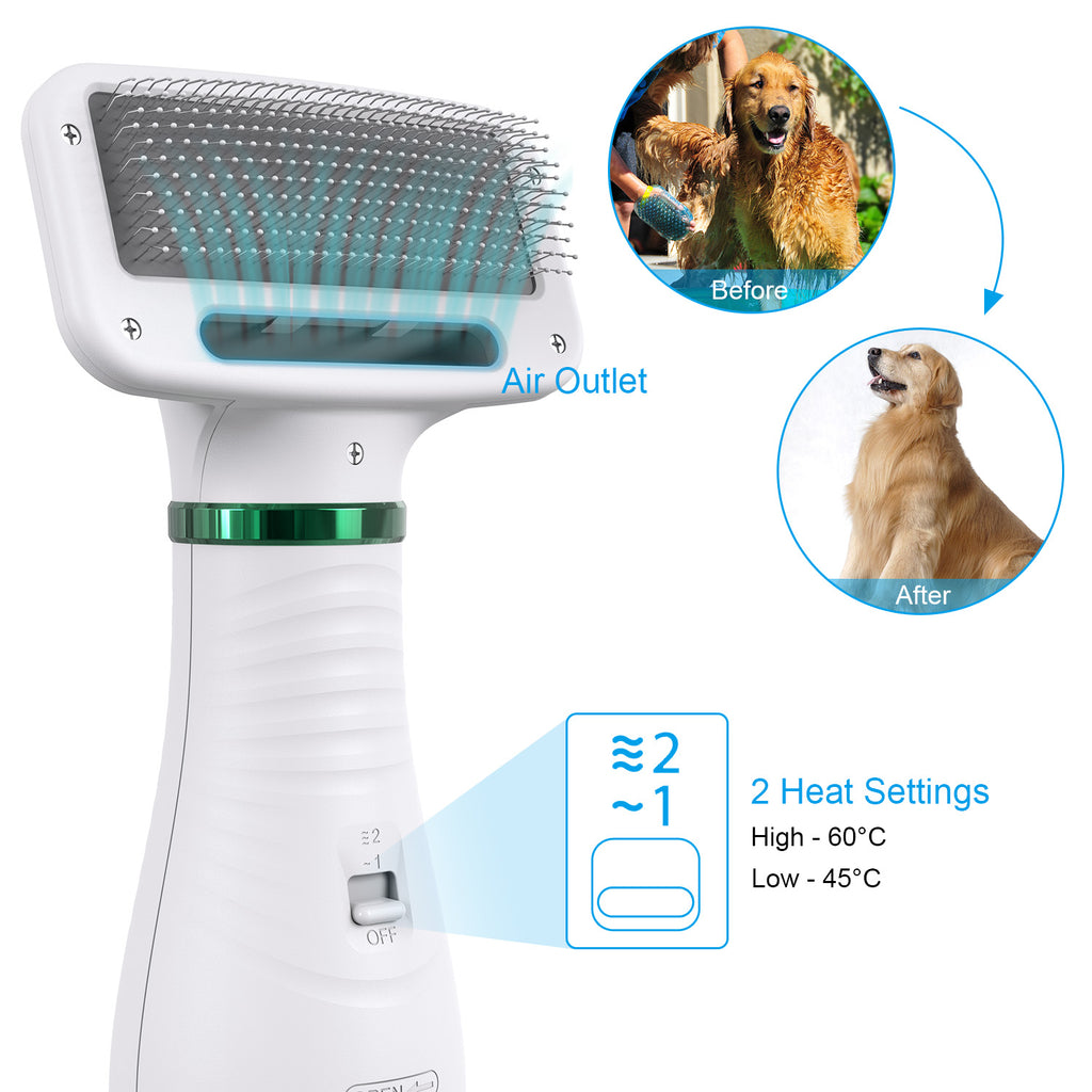 2-in-1 Pet Hair Dryer & Grooming Comb