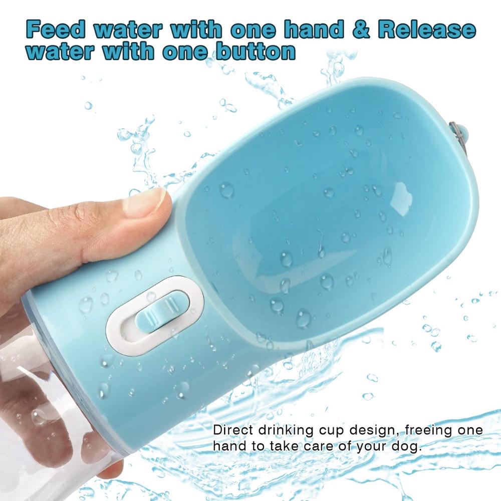 Portable Pet Water Bottle with Bowl - Travel Feeder