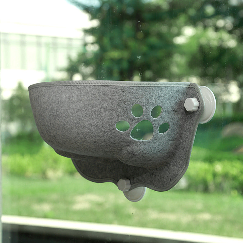 Felt Window-Mounted Cat Perch Nest