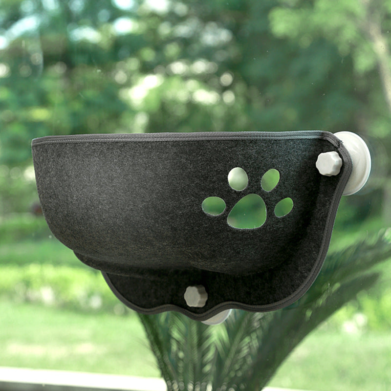 Felt Window-Mounted Cat Perch Nest
