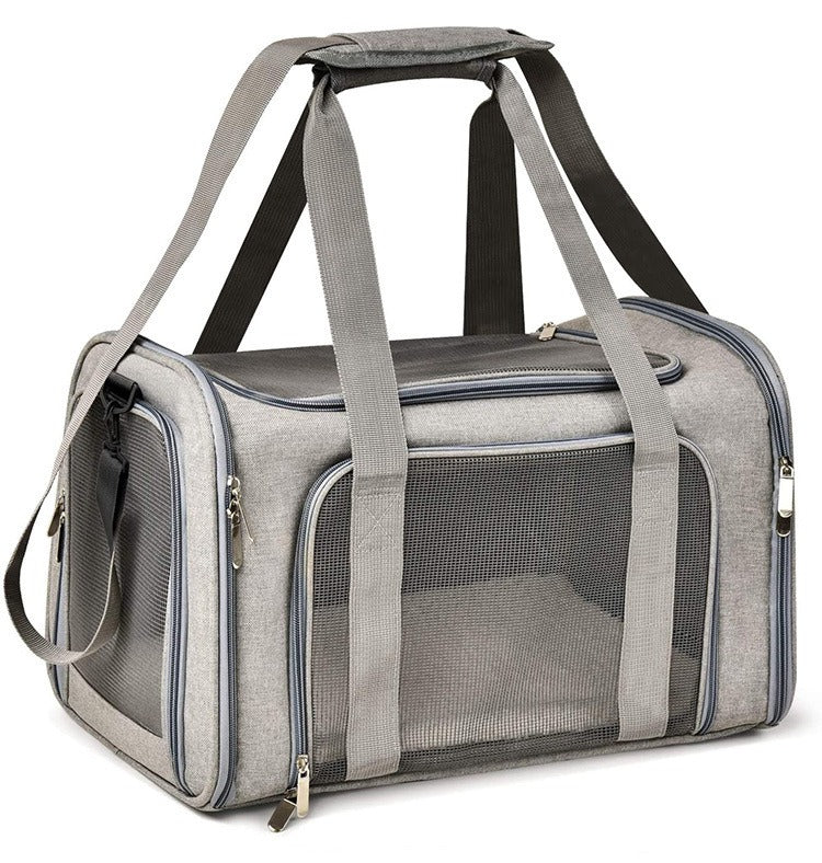 Foldable Cat Carrier Backpack - Breathable Crossbody Bag