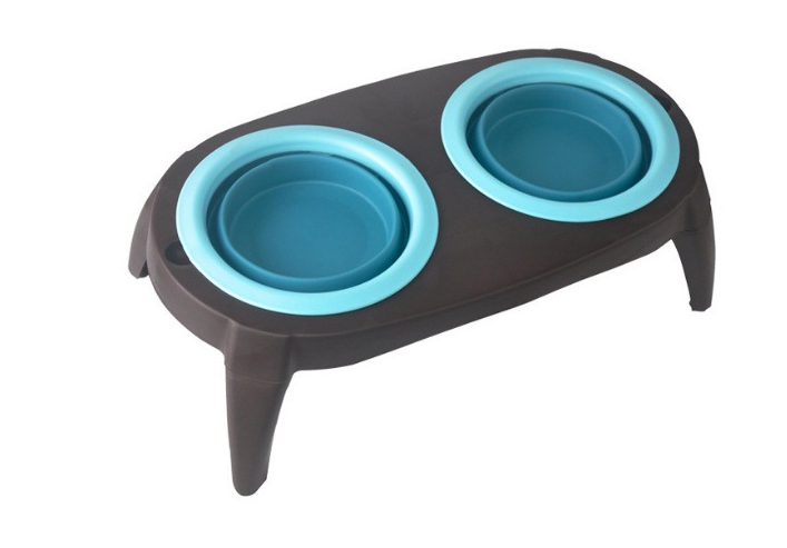 Folding Double Travel Bowl
